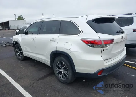 2016 Toyota Highlander Xle V6 from USA, damaged, VIN 5TDKKRFHXGS122280